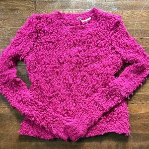 Free People Fuchsia Textured Women's Sweater